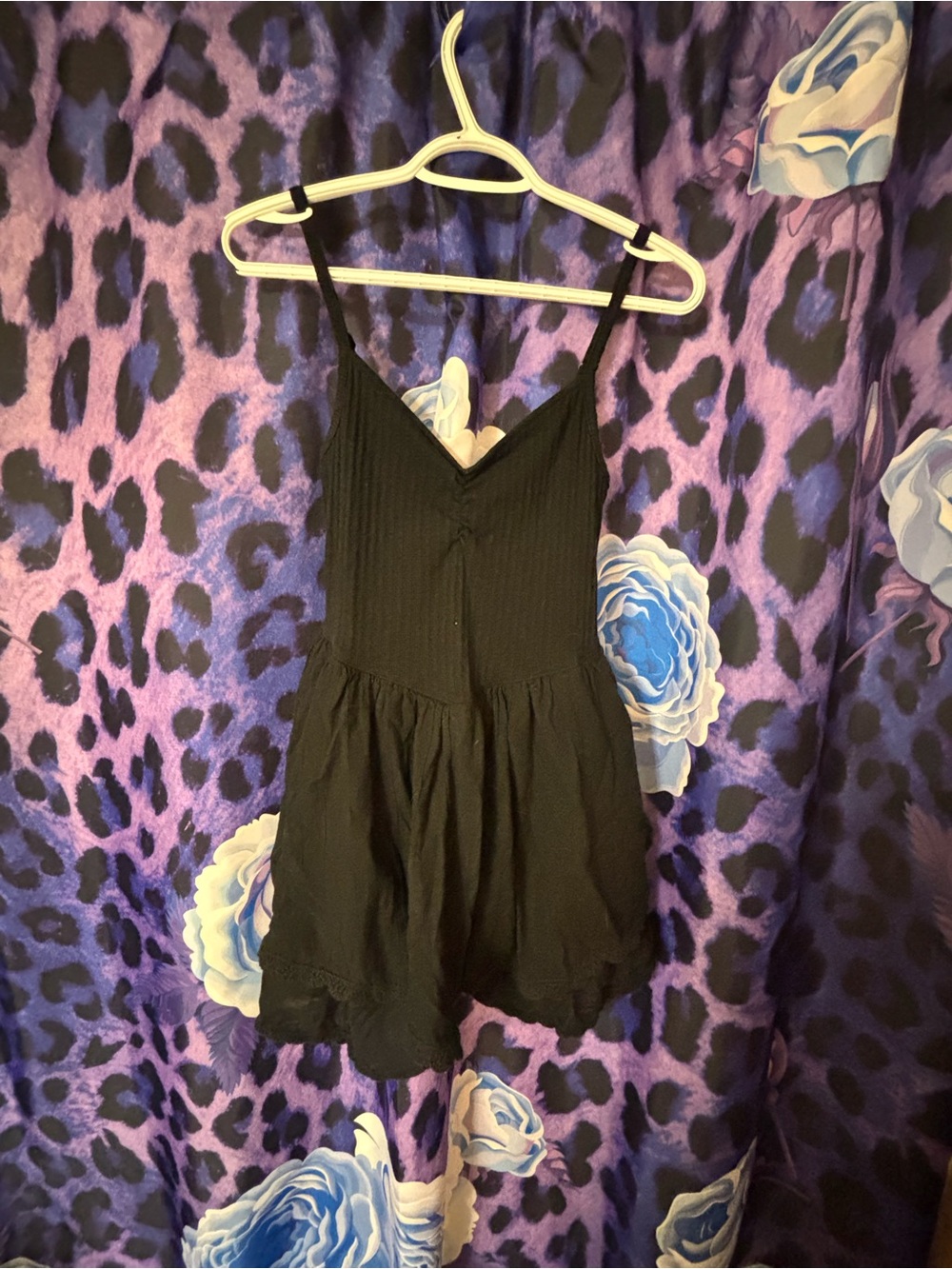 aerie Black Sleeveless Mini Romper